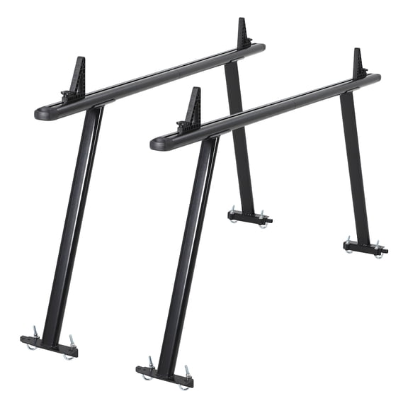 Truck Rack, 35-71in Adjustable Width Ladder Rack for Truck, Aluminum 1000 Lbs Capacity with 8 Non-Drilling j-Bolt, Extendable Aluminum Truck Ladder Rack Adjustable Pick-Up Ladder Rack - Black