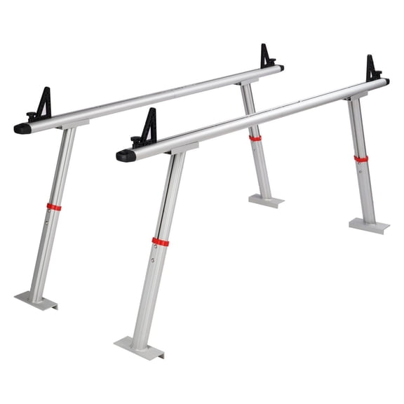 Truck Rack 800lbs Capacity, Aluminum Ladder Rack for Trucks, Adjustable 19-34in Height, Non-Drilling C-Clamps, Heavy Duty Bed Rack for Kayak, Surfboard, Lumber