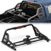Truck Roll Bar Adjustable Fit Mid-Size Pickup Truck with/without Bed Rails Sport Roll Bar with Brake Light