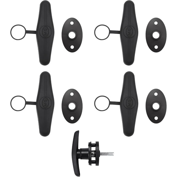 Truck Roof Top T-Handle Lock Dust Cover & Cam Plate Spacer Kit - Replacement for Camper Van, Truck Cap, Canopy, Trailer Door T-Locks, Weatherproof Seal Protection-4 Sets