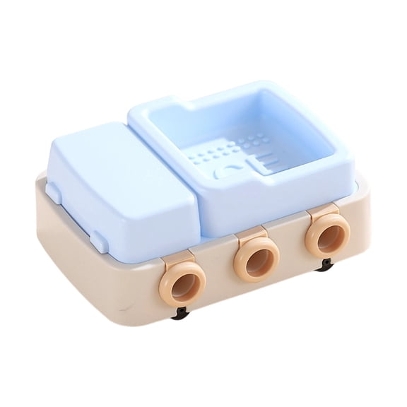 Truck Shape Popsicle Molds - 6-Cavity Ice Lolly Maker with Lid, Food-Grade Pp & Silicone, Easy Push Release, Cute Mini Cart Design Snacks & DIY Frozen Treats, Blue