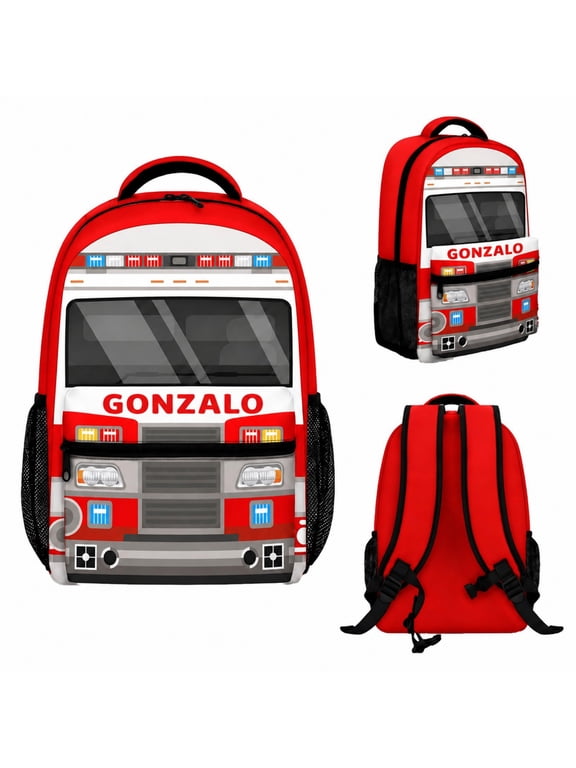Truck Shaped 3D Backpack, 30cm  19cm  41cm Vehicle Bookbag with Side Pockets for School and Travel