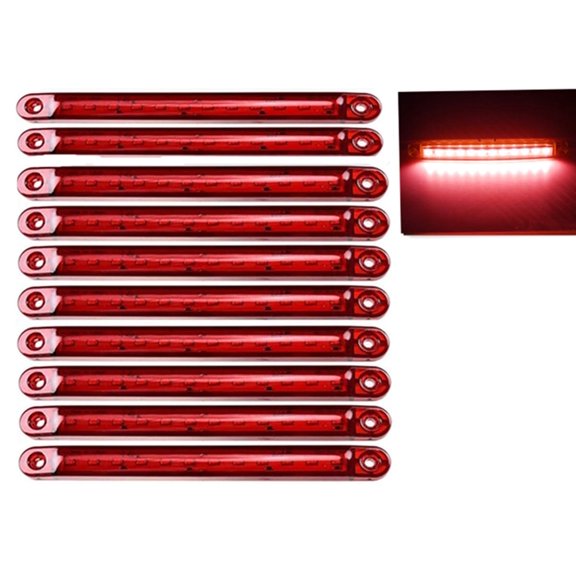 Truck Side Marker Indicators- 10pcs LED Truck Side Lights 12 SMD LED Side Marker Indicator Light Front Rear Side Light Position Lamps 24V For Auto.