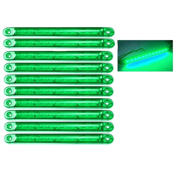 Truck Side Marker Indicators, 10pcs LED Truck Side Lights 12 SMD LED Side Marker Indicator Light Front Rear Side Light Position Lamps 24V for Auto