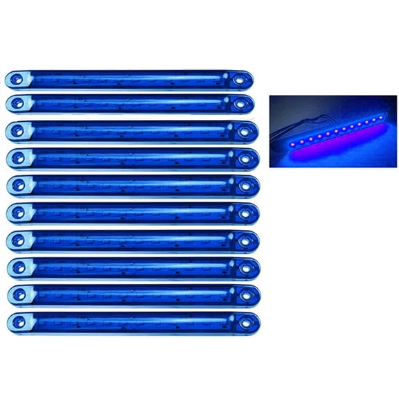 Truck Side Marker Indicators, 10pcs LED Truck Side Lights 12 SMD LED Side Marker Indicator Light Front Rear Side Light Position Lamps 24V for Auto