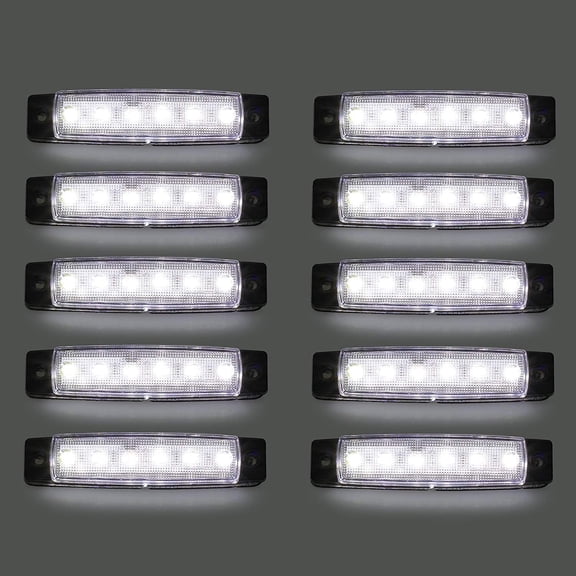Truck Side Marker Indicators- 10pcs LED Truck Side Lights 6 SMD LED Side Marker Indicator Light Front Rear Side Light Position Lamps 12V For Auto.