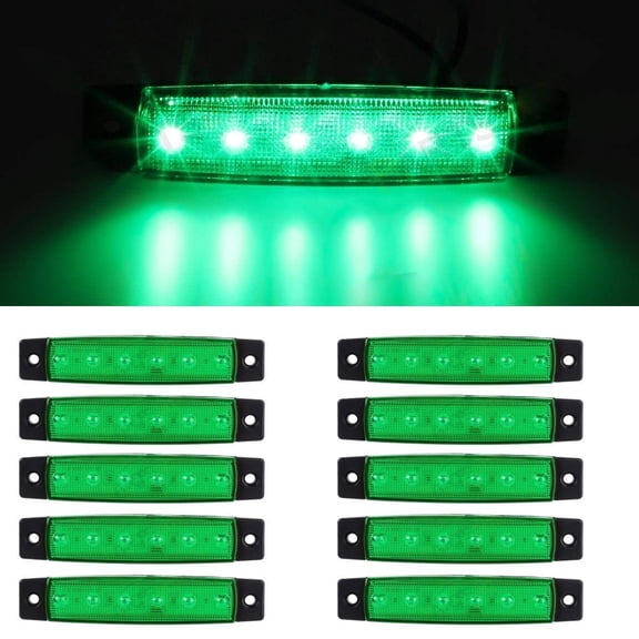 Truck Side Marker Indicators- 10pcs LED Truck Side Lights 6 SMD LED Side Marker Indicator Light Front Rear Side Light Position Lamps 12V For Auto.