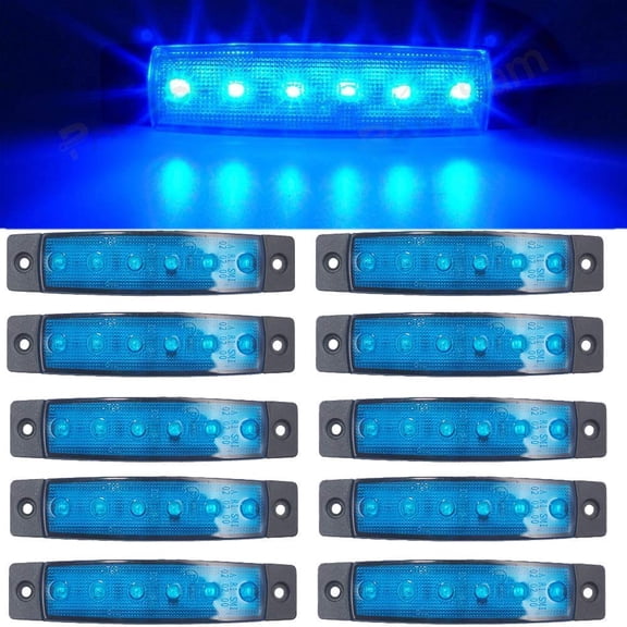 Truck Side Marker Indicators- 10pcs LED Truck Side Lights 6 SMD LED Side Marker Indicator Light Front Rear Side Light Position Lamps 12V For Auto.