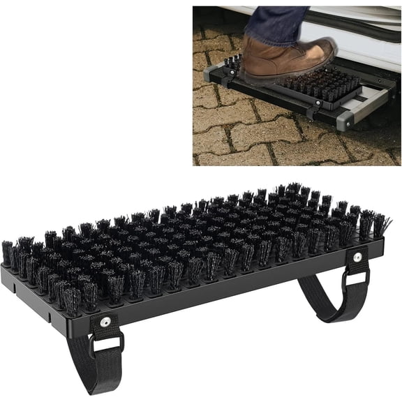 Truck Step Mounted Brush  Heavy Duty Boot Brush Cleaner for Trucks, Rvs, Suvs &