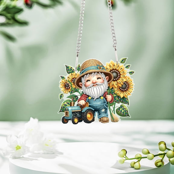 Truck Sunflower Farmer Diamond Art Painting Kit Pendant