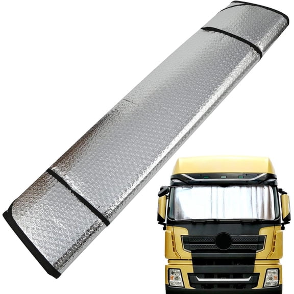 Truck Sunshade Front Windshield, Reflective Car Sun Shade, Heavy-Duty Thermal Guard Blocks Heat, for SUV Van Daily Travel & Parking