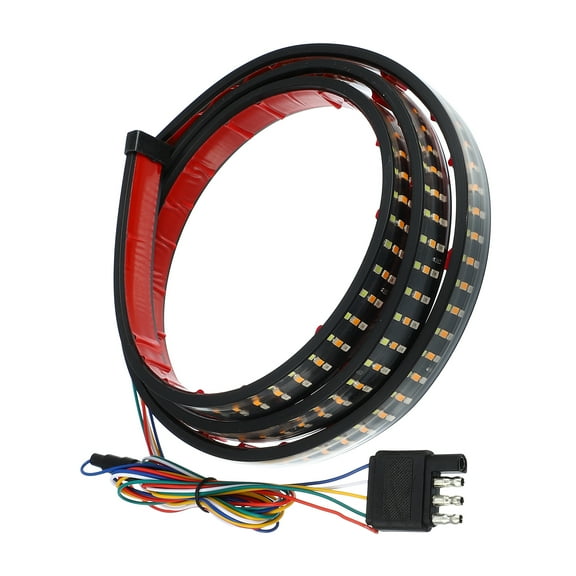 Unique Bargains Truck Tailgate Light Strip 59" 432 LED Strip 2835SMD LED Chips with Red White Yellow Signals Lights