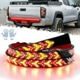 thumbnail image 1 of Truck Tailgate Strip Light LED Bar Signal Break Reverse, Arrow Design Turn Signal Strip, Red & Amber Sequential Lighting, Waterproof Flexible Tailgate Light for Car (Pickup truck head,100cm), 1 of 4