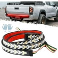 thumbnail image 1 of Truck Tailgate Strip Light LED Bar Signal Break Reverse, Arrow Design Turn Signal Strip, Red & Amber Sequential Lighting, Waterproof Flexible Tailgate Light for Car (Straight out,200cm), 1 of 4
