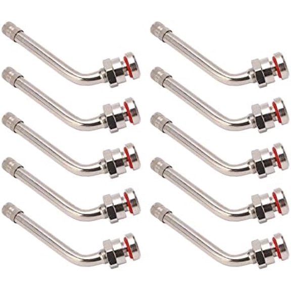 Truck Tire Valve Stems, TR545D 60 Degree Valve Stem Extension Adaptor Compatible with Alcoa 22.5in 24.5in Aluminum Wheels (Pack of 10)