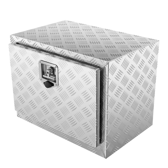 Truck Tool Box, 24x14x16in Underbody Storage Box, Heavy Duty Aluminum Diamond Plate, Waterproof Lockable Tool Box for Trucks, Vans, Trailers