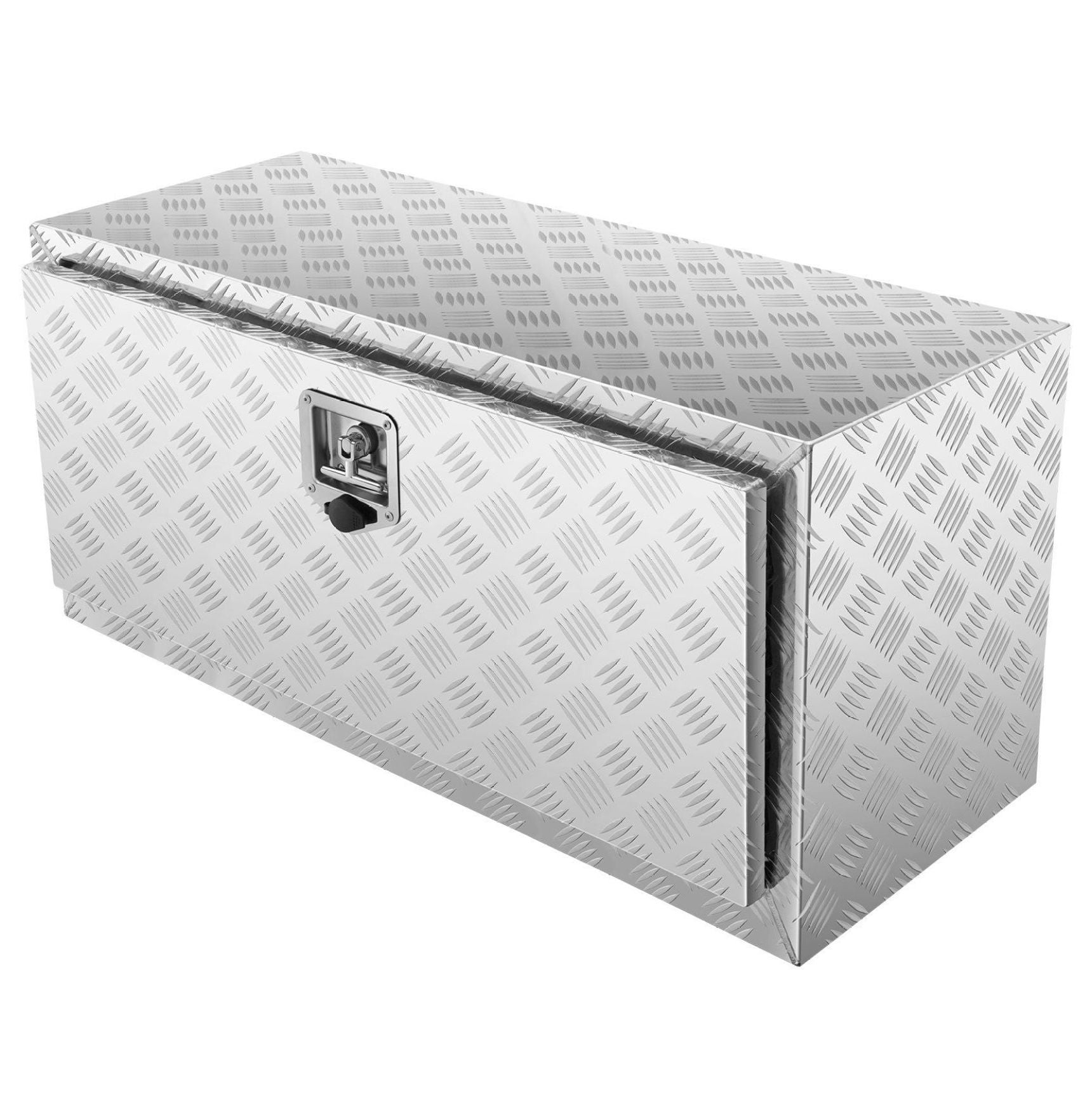 Truck Tool Box 36x17x18, Aluminum Underbody Toolbox with Lock, Heavy Duty Truck Storage Box for Tools, Van & Trailer - Diamond Plate