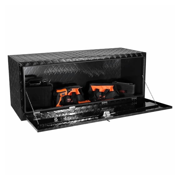 Truck Tool Box 60" x 24" x 24", Underbody Aluminum Truck Storage Box for Trucks, Trailers, RV - Secure Tool Storage