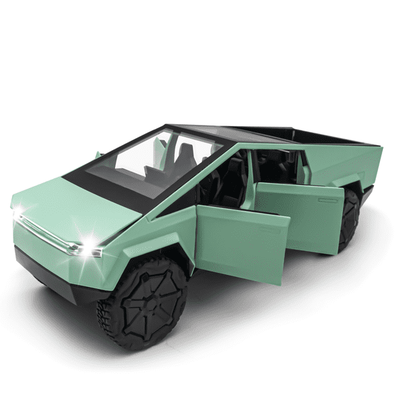 Truck Toy Model: 1/32 Diecast Metal Toy Trucks with Lights and Sounds, Mini Vehicles Toys for Boys, Ages 3 and Up (Green)