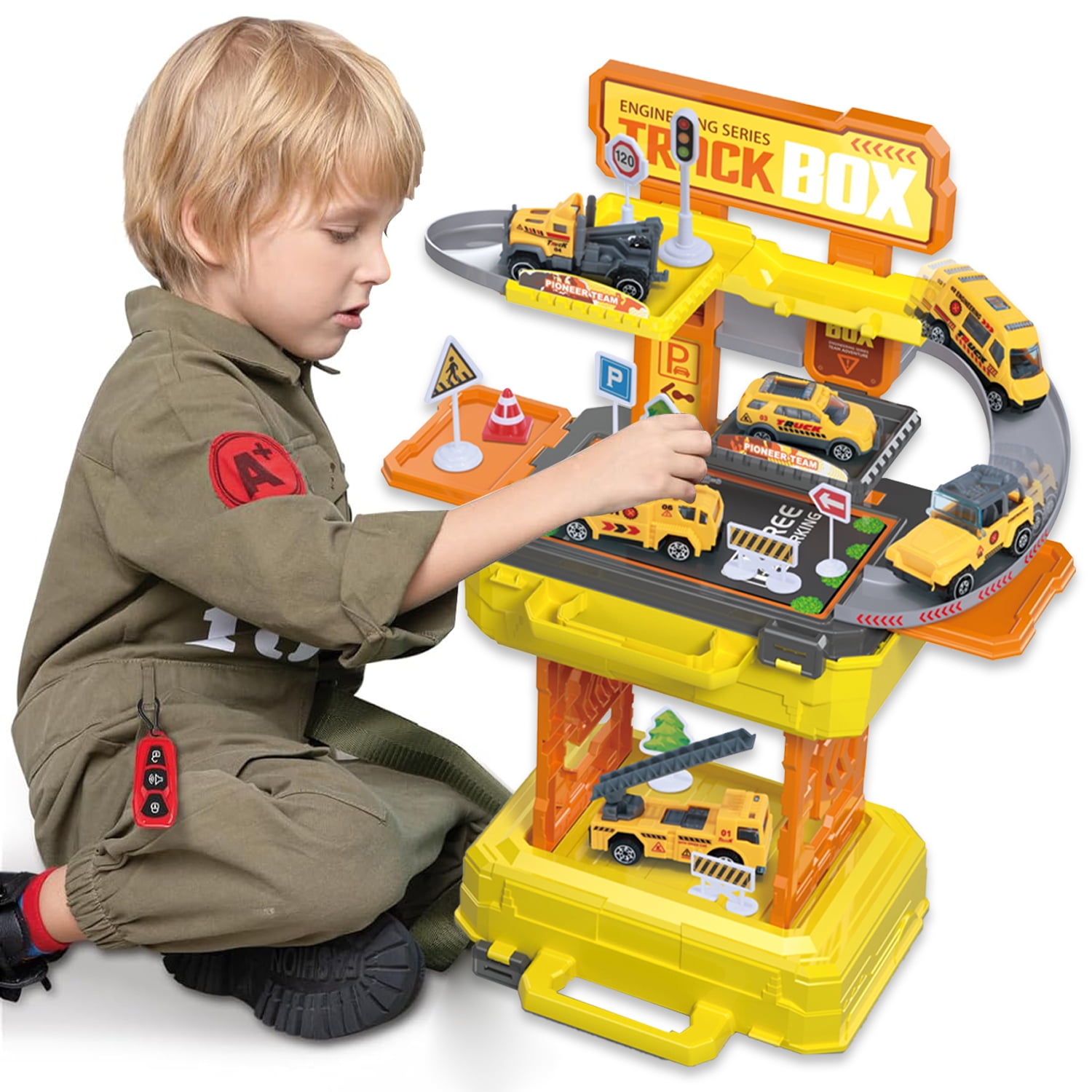 Truck Toys for Boys 3-6, Construction Toys Set,Car Toys for Toddlers Kids Boys Birthday Gifts