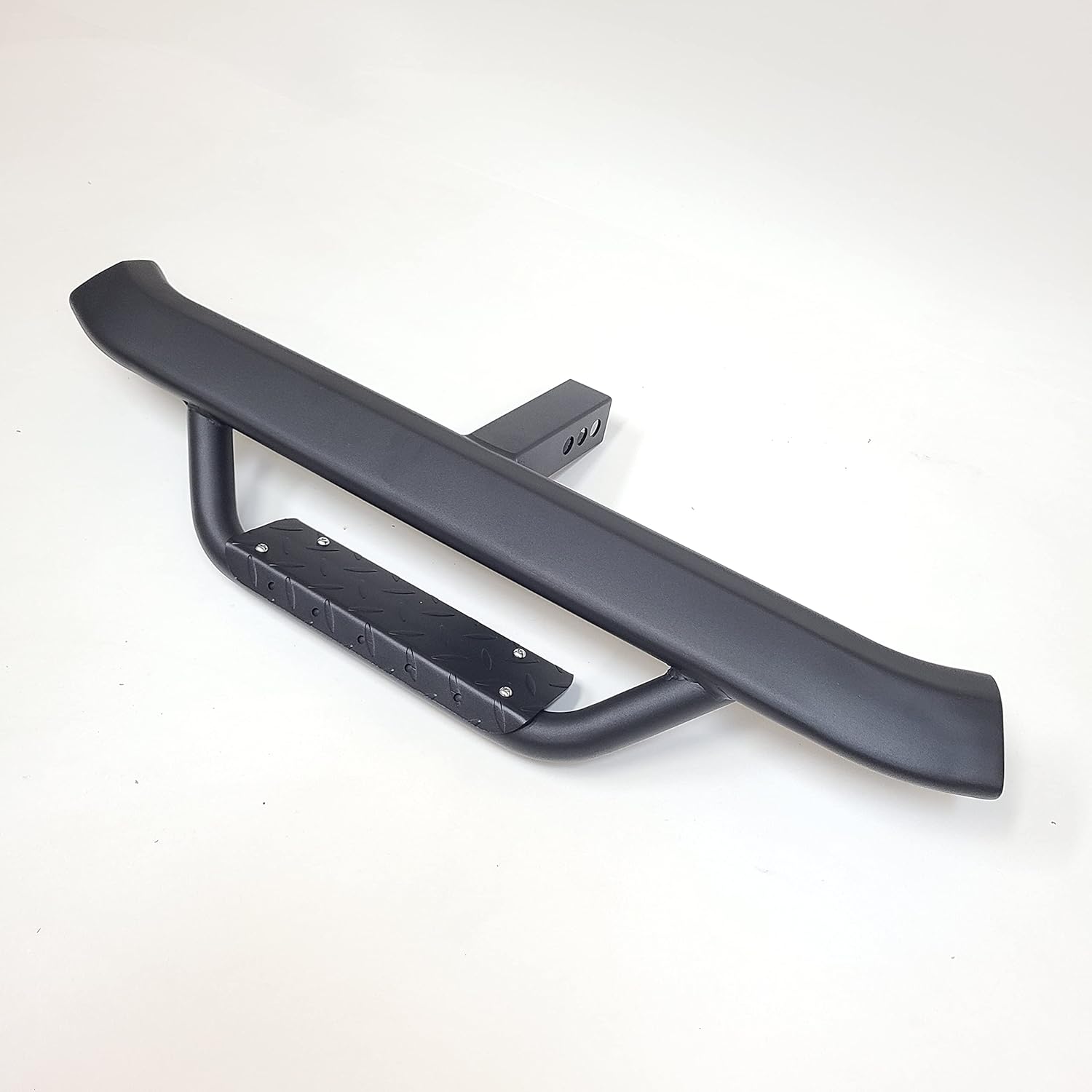 Black Stainless Steel Rear Hitch Step Bar – 2" Receiver Bumper Guard For Trucks & SUVs