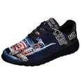 thumbnail image 1 of Truck Trucker American flag Keep On Truckin' Shoes Sneakers Black Size 8.5, 1 of 7