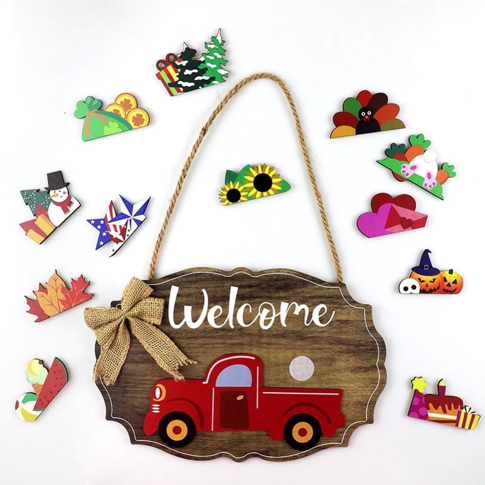 Vigorush Truck Welcome Sign with Interchangeable Seasonal Icons ...