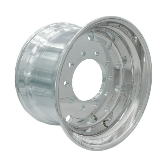 Truck Wheels Super Single 22.5x14 Forged Aluminum Rims Flat Face Polished Hub Pilot