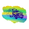 thumbnail image 1 of Truck With Smoke Colorful Vehicle Decor Art Wall Art Sticker Designs Vinyl Stickers For Home House Walls Rooms Windows Bedroom Decoration Size (12x12 inch), 1 of 3