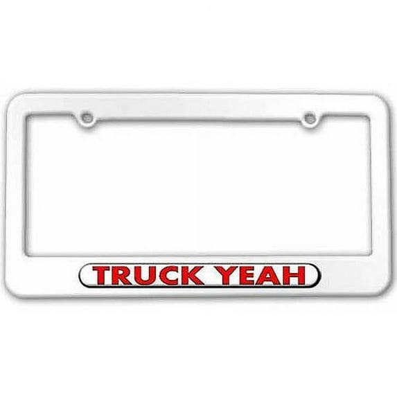 Truck Yeah, Funny License Plate Tag Frame, Multiple Colors