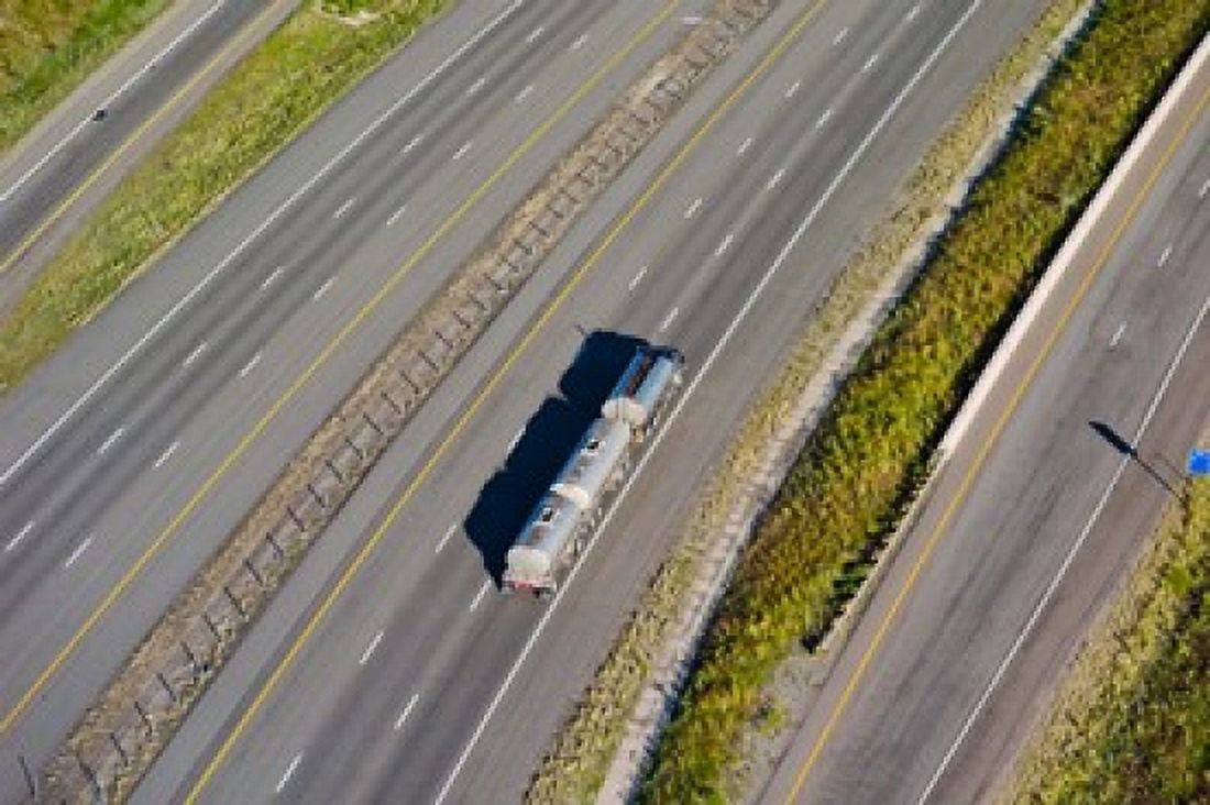 Truck moving on a highway Interstate 80 Park City Utah USA Canvas Art - Panoramic Images (36 x 24)