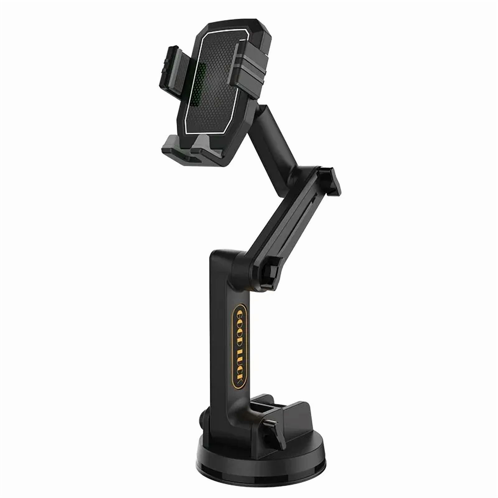 Truck phone holder mount heavy duty cell phone holder for dashboard windshield 16.9 inch long arm, super suction cup & Stable