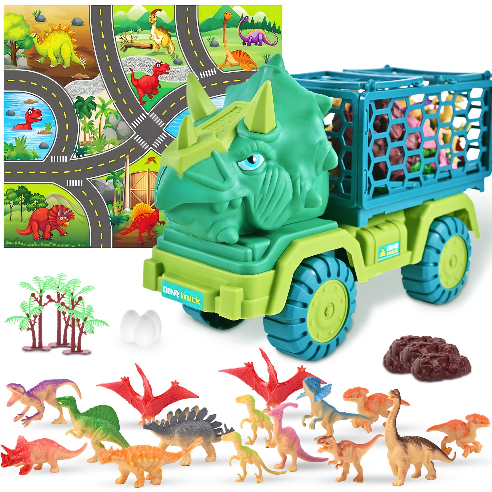 HERSITY Gros Figurine Dinosaure Enfant Jouet Realiste Triceratops T Rex Stegosaure Dinosaure Jouet Educatifs Cadea Am