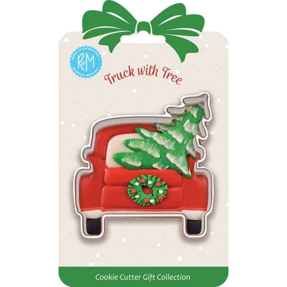 Truck with Tree 3.25" Silver Steel Cookie Cutter R&M