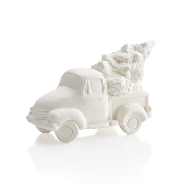 Truck with Tree 5"Lx 2.25"WX3H Paint Your Own Pottery Ceramic Bisque
