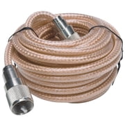TruckSpec 18 CB Antenna Mini-8 Coax Cable with PL-259 Connectors Clear CB Antenna Cables