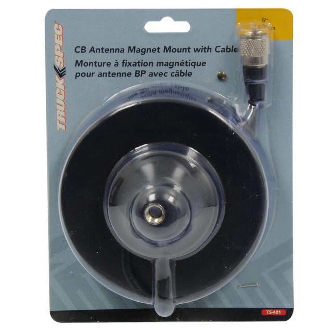 Pro Trucker CB Antenna Magnet Mount – 5-Inch Magnet, 18ft Coax & PL-259 Connector