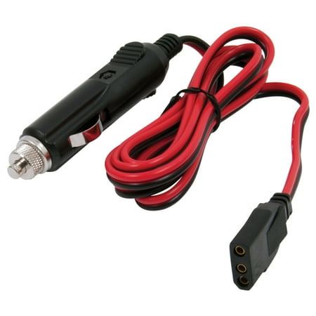 TruckSpec 3-Pin Plug/12-Volt Plug Fused Replacement CB Power Cord CB Power Cords