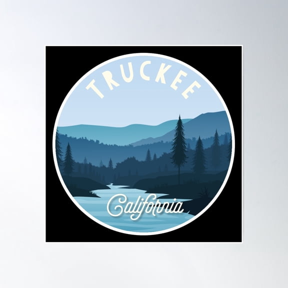 Truckee, California Poster Wall Art, Modern Wall Decor, 30x30 UNFRAMED