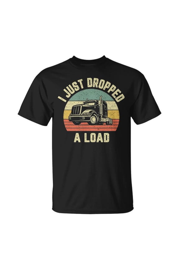 Trucker Big Rig Semi Trailer Graphic Tee Unisex Adult Cotton T-Shirt Comfortable Casual Wear for Truck Drivers and Long Haul Driving Enthusiasts, Size S, Color Black