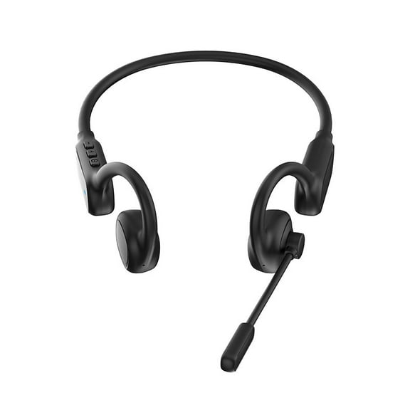 Trucker Bluetooth Headset with DSP Noise Cancelling Microphone, Open Ear Headphones for Calling, Bluetooth 5.3 Wireless Headset with Mute Button for Computer Work, 16H Playtime