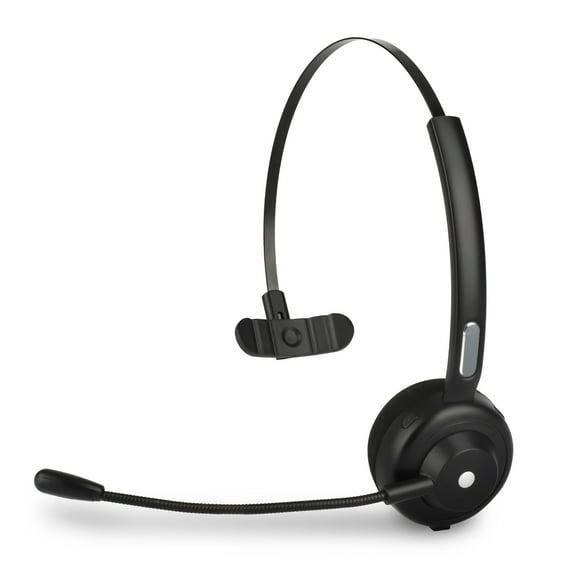 Trucker Bluetooth Headset, Wireless Headset with Microphone, Noise Cancelling Office Wireless On-Ear Headphones for Cell Phone, Skype, Truck Driver, Call Center