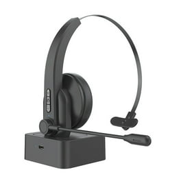 Trucker Bluetooth Headset Wireless Headset with Mic Bluetooth Headset with Dual Noise Cancelling Microphone Mute Button 55Hrs Working Time PC Headset for Cell Phones Computer Truck Driver Walmart