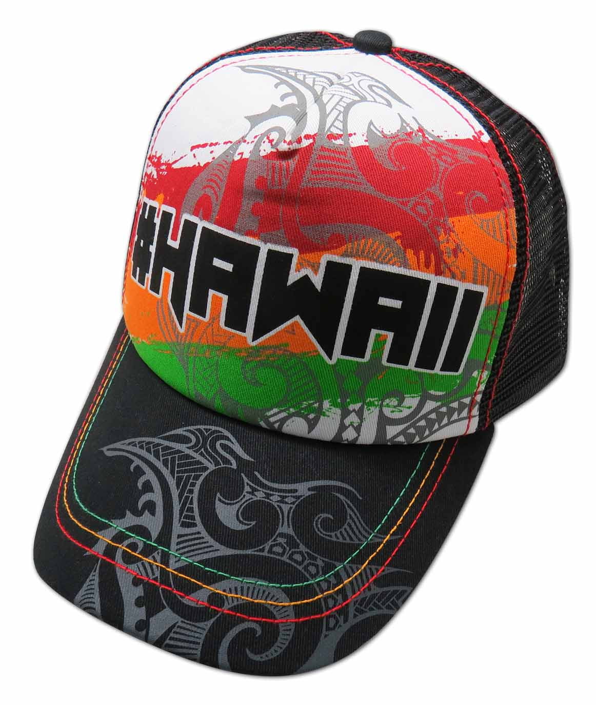 Trucker Cap Hashtag Hawaii Rasta
