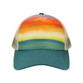thumbnail image 1 of Locale 5PTKR Trucker Cap-Watercolor Sunset/ Teal, 1 of 3