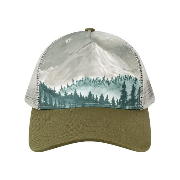 Locale 5PTKR Trucker Cap-Denali Olive Green/ Grey