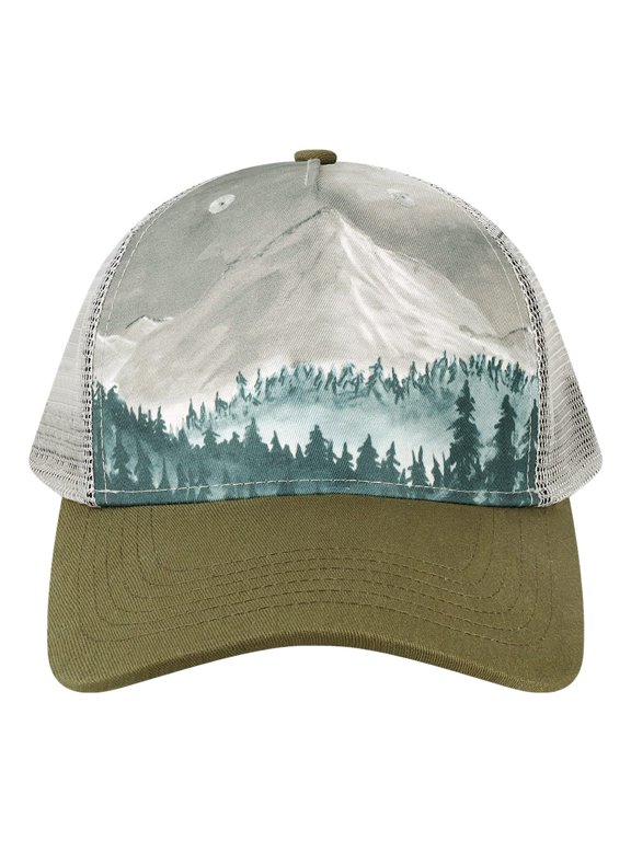Locale 5PTKR Trucker Cap-Denali Olive Green/ Grey