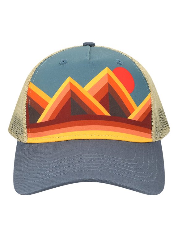Locale 5PTKR Trucker Cap-Mountain Contours Maroon/ Slate