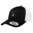 thumbnail image 1 of Pull Patch Tactical Snapback Trucker Hat – Curved Bill Cap with 3x2 Inch Hook & Loop Panel for Morale Patches (Black/White), 1 of 5