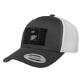thumbnail image 1 of Pull Patch Tactical Snapback Trucker Hat – Curved Bill Cap with 3x2 Inch Hook & Loop Panel for Morale Patches (Charcoal/White), 1 of 5